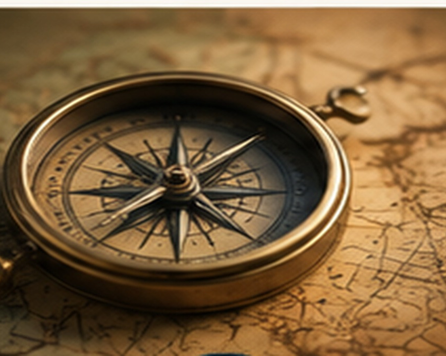 Vintage compass representing character and direction