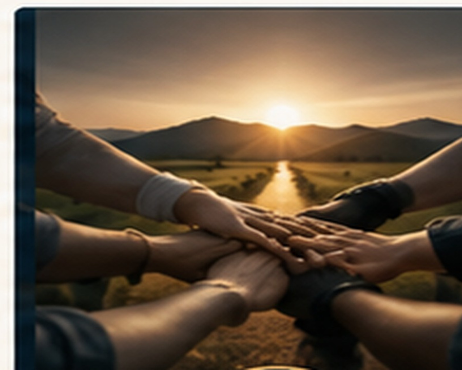 Hands joined together representing community
