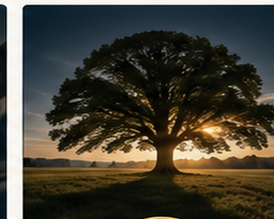 A mature tree at sunset representing legacy