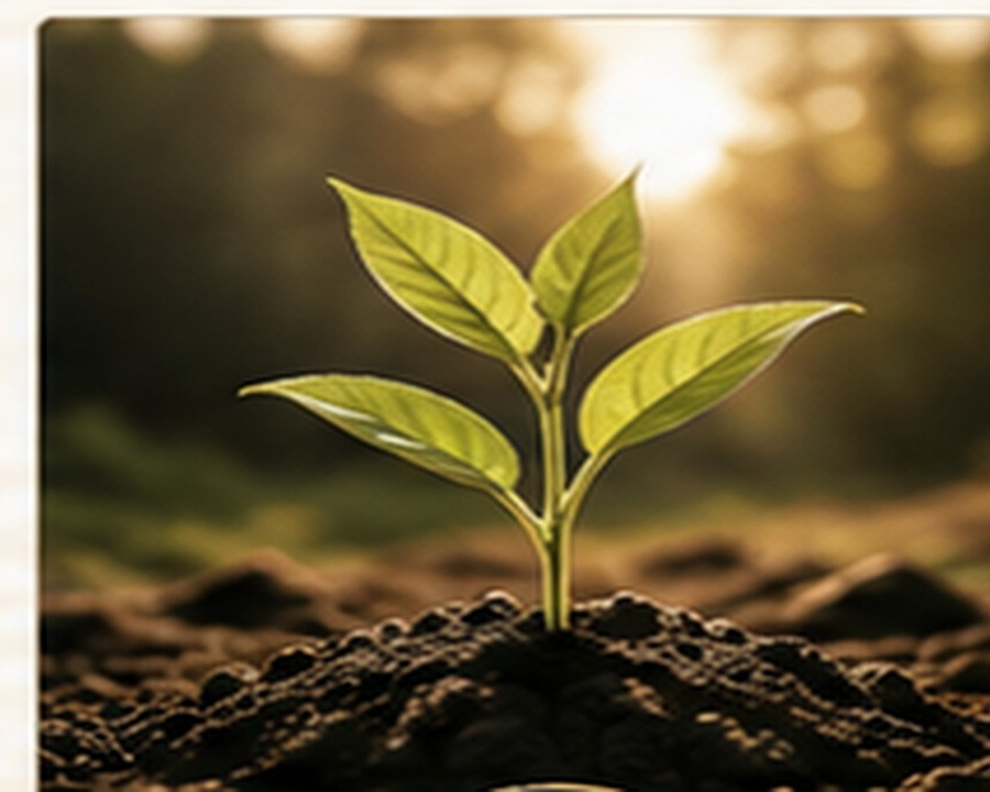 A young plant being nurtured representing stewardship
